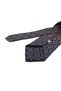 Navy Blue Motif Patterned Classic Tie with Handkerchief Kk13576 - 5