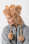 14512 Model Pompom String Mink Pilot Hat - 6