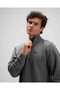 Em580-Ant Men's Half Zip Anthracite Sweat