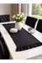 Inci Vintage Ruffled Black Runner - 2
