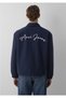 M0110875 Jeans Embroidered Men's Coat Dark Blue - 6