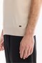 Men's Beige Polo Collar Zippered Rayon Blended Regular Fit Knitwear T-Shirt A61Y5009 - 6