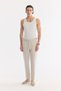 Men's Beige Classic Waist 100% Linen Breathable Carrot Fit Trousers A61Y3025 - 2
