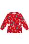 Girl's 100% Cotton Red Winter Themed Pine Tree Gloves Candy Patterned Pajamas Set - 4