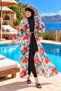 Patterned Pareo on Hijab Swimsuit - 2
