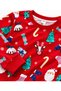 Girl's 100% Cotton Pine Tree and Candy Booties Patterned Winter Pajamas Set - 3