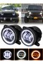 4 inch Round LED Front Driving Fog Lights White Amber DRL For Wrangler JK Dodge Journey Magnum Ch... - 8