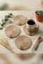 Straw Coaster 6 Pieces 13cm - Natural Jute Rope Braid Candle Coaster Coffee Presentation Set Mug Coaster - 2