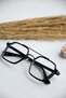 Henry 56 Ekartman Unisex Women's and Men's Black and Blue Light-Blocking Square Optical Glasses with Transparent Lenses. - 6