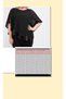 Women's Plus Size Sequined Black Chiffon Blouse
