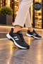 Unisex Waterproof PU Sole Sports Shoe-Black-White - 4