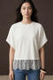 Jers Ultra Soft Textured Lace Detailed Bat Sleeve Women's Top & Women's Lace Blouse & Knitwear Sweater - Ecru - 5