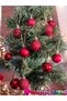 Christmas Ball 3 cm 6 Pieces Cici Ball Red Christmas Pine Tree Ornament Decor Ornament Set - 4