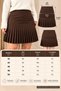 Women's Plus Size Pleated Bottom High Waist Back Zipper Closure Stretchy Crepe Woven Short Skirt - 3