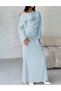Rochie lunga, Bleu - 4