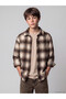 Sparkling Choices Checkered Embroidered Boys' Shirt Jacket from Shining Store - 2