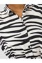 Rochie medie, Alb/Negru - 3