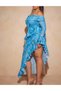 Rochie medie, Albastru - 5