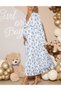 Rochie lunga, Albastru/Alb - 6