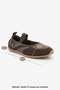 Women's Sneaker Suede Textured Mary Jane Strappy Casual Sports Ballerina Sneaker Ronda Brown Suede - 8