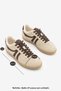 Women's Sneaker Lace-Up Flat Sole Sports Shoes Tiyone Beige Suede - 8