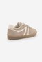 Women's Sneaker Lace-Up Flat Sole Sports Shoes Tiyone Camel Suede - 7