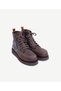 Nubuck Detailed Lace-Up Leather Boots - 4