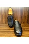 Genuine Leather Black Lace-Up Buckle Handmade Classic Men's Shoes, Kabala. - 6