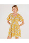 Short Sleeve Mini Dress with Pens - 3