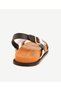 Cross Strap Leather Sandals - 3