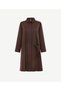 A Form Shirt Collar Long Sleeve Dress - 6