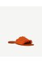 Color Detailed Single Strap Straw Slippers - 2