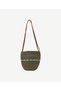 Striped Straw Crossbody Bag - 3