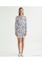 Straight Jacket Collar Long Sleeve Dress