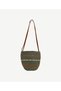 Striped Straw Crossbody Bag