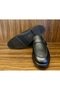 Genuine Leather Black Lace-Up Buckle Handmade Classic Men's Shoes, Kabala. - 7