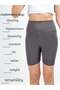 Girls' High-Waisted Biker Shorts with Pockets for Daily Wear, Running, Walking, Yoga, Sports, Volleyball, and Exercise — Smoke Gray. - 8