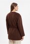 Fox Belted Coat 202726 - Brown - 4