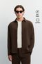 Men's Brown Classic Collar Velvet Soft Touch Long Sleeve Comfort Fit Shirt Jacket A62Y2503