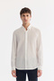 Men's White Bottomed Collar 100% Cotton Breathable Comfort Fit Shirt A61Y2022