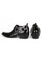 Black Patent Leather Men's Cowboy Boots (Moroccan Style) - 4