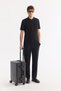 Men's Black Polo Collar Zippered Easy Ü Tulle Enen Wrinkle-Free Regular Fit Knitwear T-Shirt A61Y5015 - 9