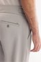 Light Gray High Waist Ribbed Buckle Detailed Trousers - 6