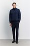 Men’s Navy Blue Mock Neck Zipper Sweatshirt, Regular Fit, Rated for -5 Degrees A62Y1351 - 6