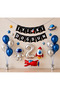 Party Mini Space-Themed Birthday Balloon Set – Astronaut, Rocket, and 2-Year-Old Number Foil Balloon.