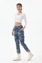 Women's Blue Italian Camouflage Print Stretch Fabric Pants, Sizes 38–46 - 3