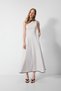 Flounce Dress with Piping Details