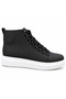 Men's Black and White Platform Sole Lace-Up Casual Everyday Sneaker Sports Shoe BA0713 - 2