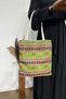 Women's Ethnic Shoulder Bag Khaki Ethnic Patterned Tapestry Woven - 3