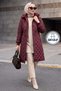 Quilted Coat Burgundy Hm2956